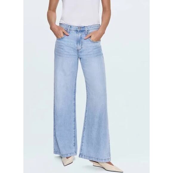 $198 New Pistola Jadyn Low Slung Palazzo Jeans - 25 - Picture 1 of 12